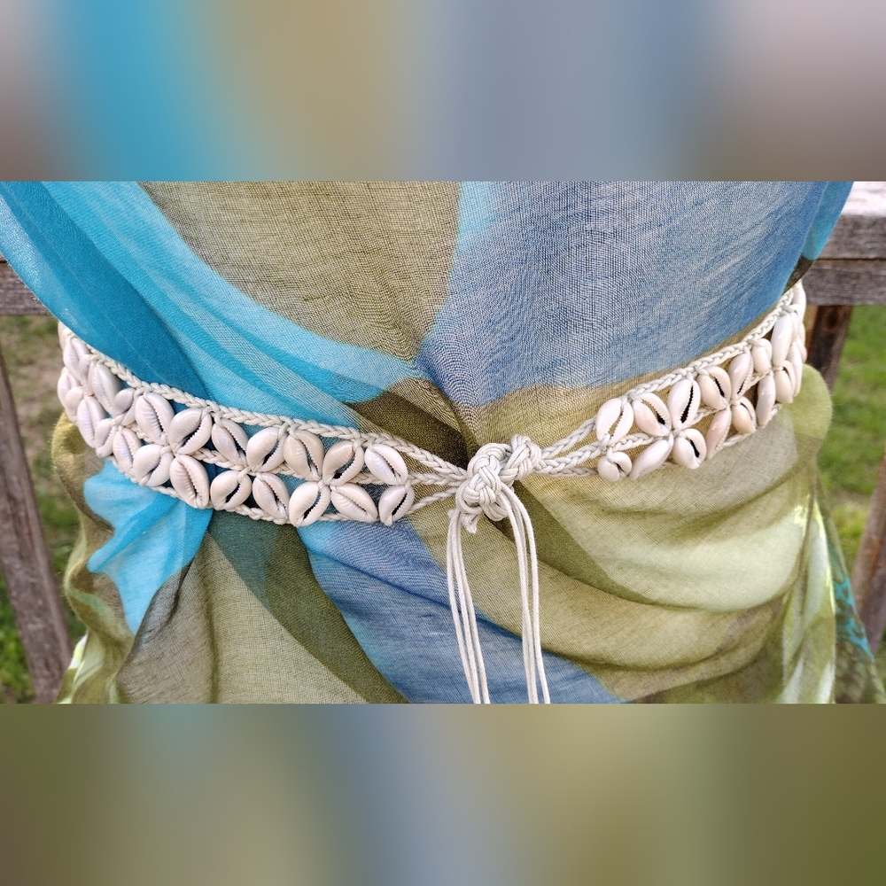 Natural Seashell Reversible Belt - Picture 8 of 8